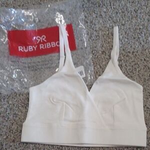 Ruby Ribbon Cream Bralette